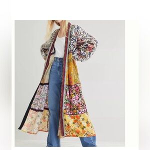 Retro Floral Tiered Kimono from Conditions Apply/Anthropologie